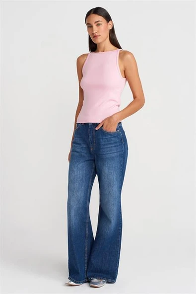 Halter Yaka Top-Açık Sarı 21048-2Y6 - Resim 3