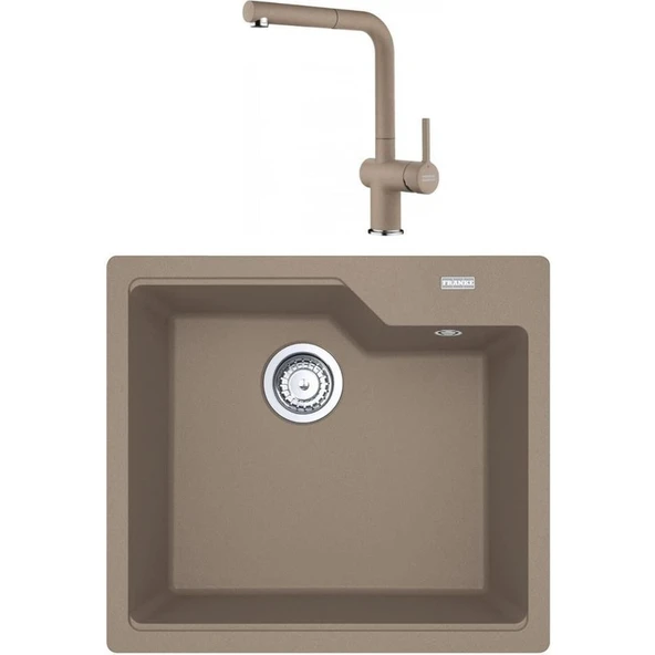Franke Urban Ubg 610-56 Oyster Granit Evye Active Plus Doccia 2.0 Batarya Set ürün görseli 1