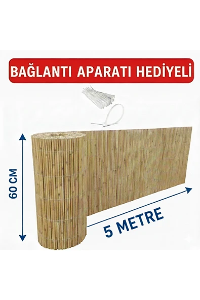 myfamily 60 cm x 5 Metre Kamış Hasır Balkon Çiti ürün görseli 1