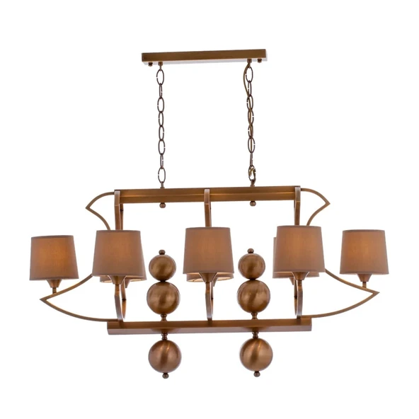 AVONNI AV-35003-8ES-YM Eskitme Kaplama Modern Avize  Metal Kumaş 55x0cm ürün görseli 1