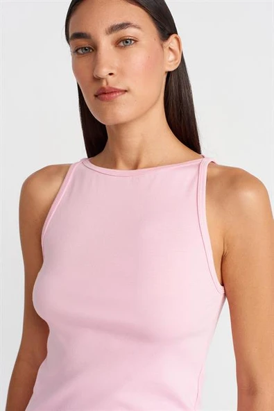 Halter Yaka Top-Açık Sarı 21048-2Y6 - Resim 2