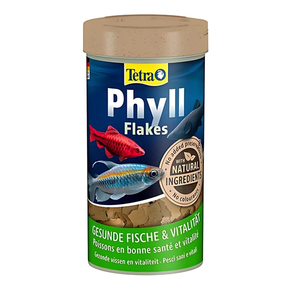 Tetra Phyll Flakes Bitkisel Pul Balık Yemi 250ml 52gr ürün görseli 1