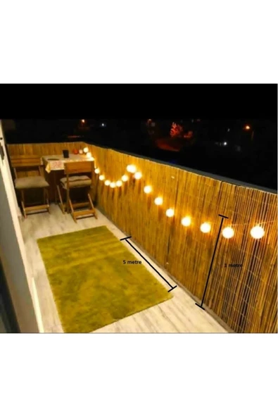 myfamily Doğal Kamış Hasır Çit 1 X5 Metre Balkon Çiti Bahçe Çiti , Hasır Bambu Çit, Bahçe Çiti Ve Gölgelik ürün görseli 1