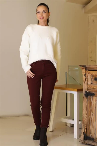 53500-2K6 AYHAN PANTOLON-BORDO ürün görseli 1