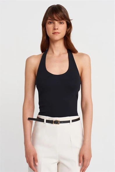 Halter Yaka Top-Siyah 21052-2Y6 ürün görseli 1