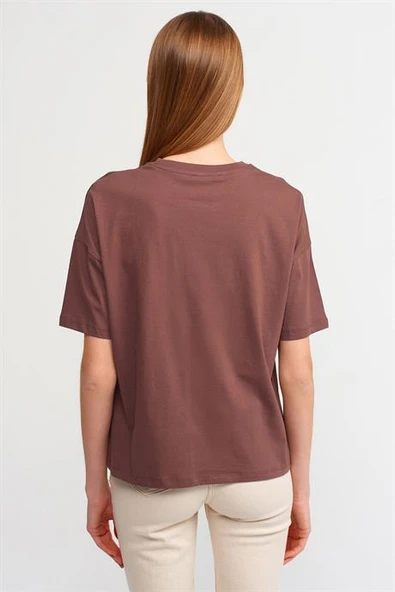 Basic T-Shirt-K.Kahve 3683-2Y6 - Resim 3