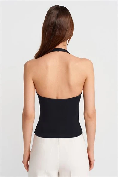 Halter Yaka Top-Siyah 21052-2Y6 - Resim 4