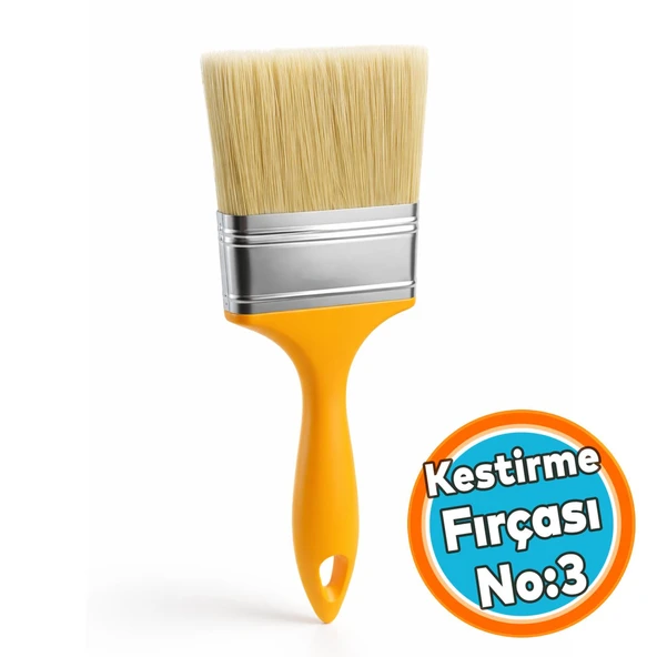 Kestirme Fırçası No:3 İz Bırakmayan Profesyonel Boya ve Kenar Düzeltme Fırçası 65mm (1 Adet) ürün görseli 1