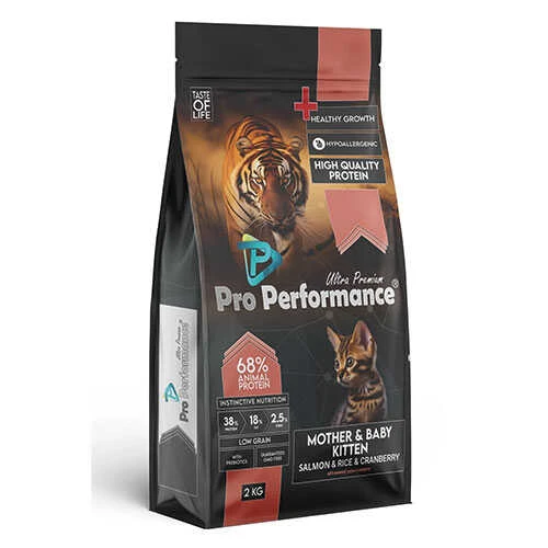 Pro Performance Mother Baby Kitten Somonlu ve Pirinçli Anne Yavru Kedi Maması 2 Kg ürün görseli 1