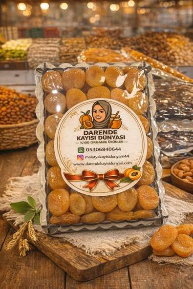 Darende Kayısı Dünyası Hediyelik İslimli Kayısı Paketi 1 Kg – Doğal Malatya Kayısısı ürün görseli 1
