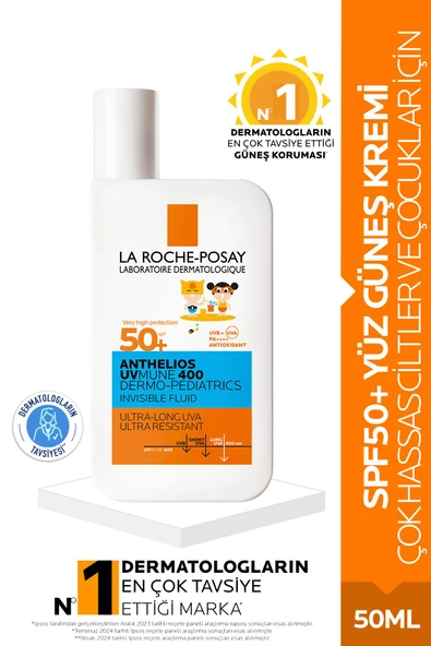 La Roche Posay Anthelios Dermo Pediatric Invisible Fluid Spf50+ 50 Ml ürün görseli 1