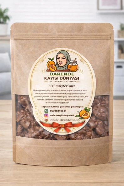 Darende Kayısı Dünyası Sütlü Çikolatalı Kayısı Çekirdeği Krokan Cimix (500 Gr) ürün görseli 1