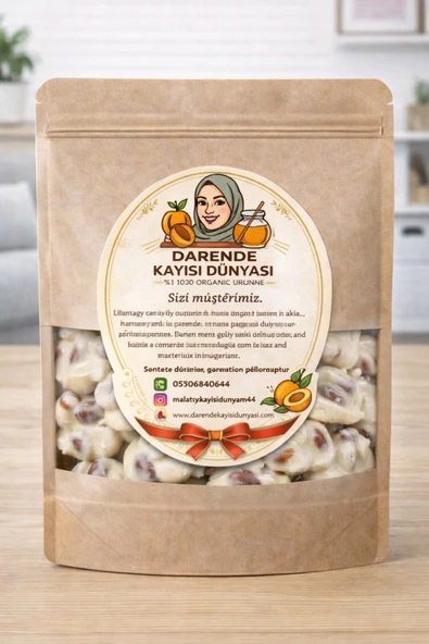 Darende Kayısı Dünyası Fildişi Çikolatalı Kayısı Çekirdeği Krokan Cimix (500 Gr) ürün görseli 1
