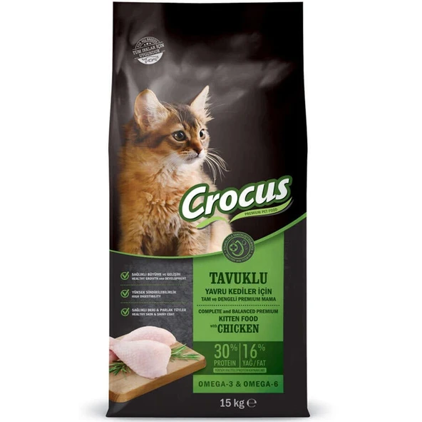 Crocus Tavuklu Yavru Kedi Maması 15 kg ürün görseli 1