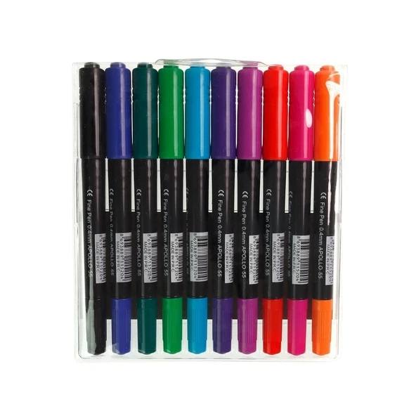 MASİS FINELINER APOLLO 55 ÇİFT UÇLU 10 LU - Resim 3