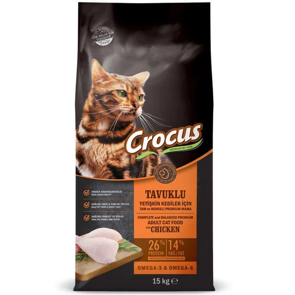 Crocus Tavuklu Yetişkin Kedi Maması 15 kg ürün görseli 1