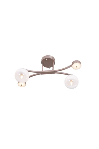 AVONNI AR-60473-4CP Cappucino Kaplama Modern Avize E14,LED ? Metal Cam 30x63cm ürün görseli 1