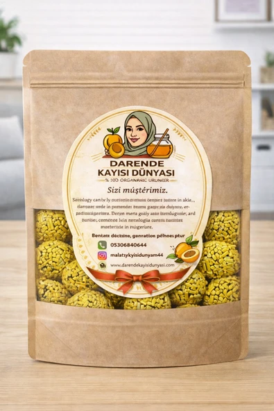 Darende Kayısı Dünyası Çikolata Kaplı Sarı Truf Topları (1 Kg) ürün görseli 1