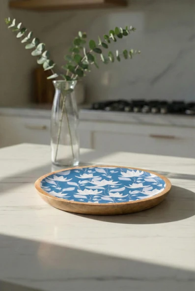 Mango Agacı Pasta Tabağı & Sunum Tabağı 20 Cm Desenli - Resim 3