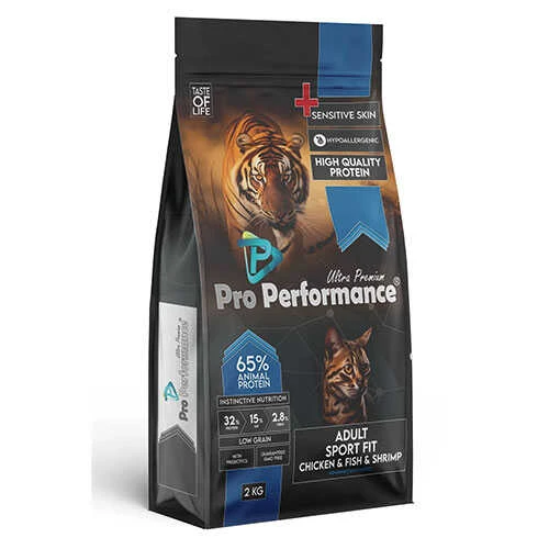 Pro Performance Kızlıcıklı Tavuklu Karidesli ve Somonlu Yetişkin Kedi Maması 2 Kg ürün görseli 1