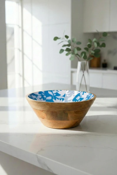 Mango Agacı Sunum Servis Kasesi & Dekoratif Kase 25 Cm Desenli-1 ürün görseli 1