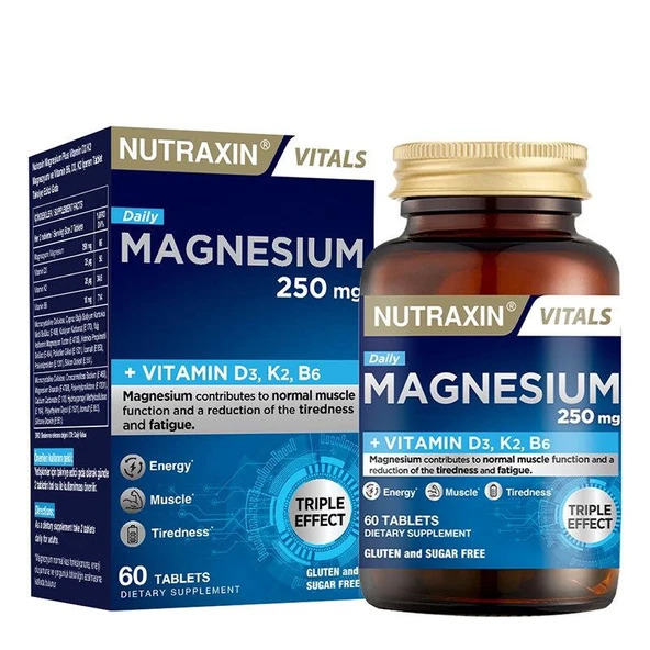 Nutraxin Magnesium Daily 250 mg 60 Tablet ürün görseli 1