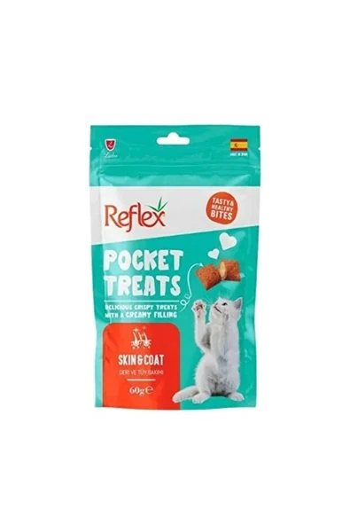 Pocket Treats Deri ve Tüy Bakımı Destekleyici Kedi Ödül Maması 60 Gr ürün görseli 1