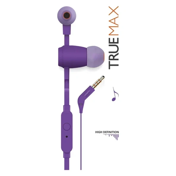 Powerway TrueMax 3.5 mm Jack Girişli Yüksek Ses Çözünürlüklü Slikonlu ve Mikrofonlu Kulaklık ürün görseli 1