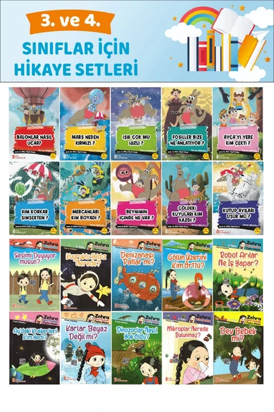 3 ve 4.Sınıflar İçin  Okumayı Sevdiren 64 Sayfa 20 li Bilim Öyküleri Hikaye Seti ürün görseli 1