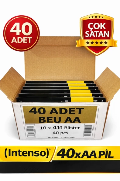 Intenso Energy Ultra AA LR6 4 Adet x 10 Lu Paket Toplam 40 adet Kalın Kalem Pil ürün görseli 1
