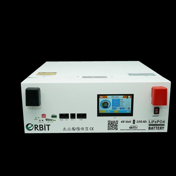 ORBİT 51.2V 100Ah LiFePO4 Lityum Akü Low Voltage Ekranlı Metal Kasa GU51100LV 5.12 kWh Enerji Depolama Bataryası ürün görseli 1