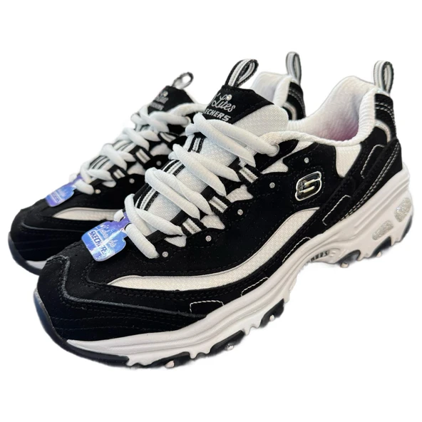 Skechers D'Lites Siyah Beyaz Kadın Spor Aykakkabı ürün görseli 1
