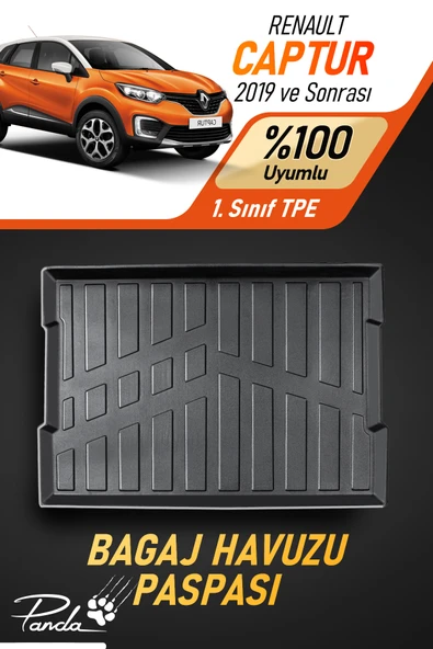 RENAULT CAPTUR 2019 SONRASI 4D HAVUZLU BAGAJ HAVUZU ürün görseli 1