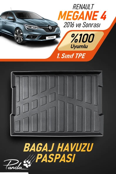 RENAULT MEGANE 4 HATCBACK 2016 SONRASI 4D HAVUZLU BAGAJ HAVUZU ürün görseli 1