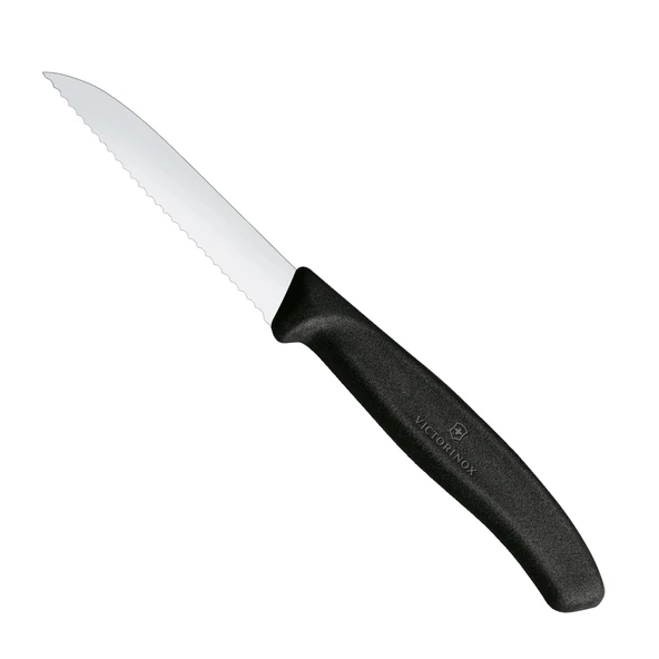 Victorinox 6.7433 Swiss Classic 8 cm Tırtıklı Soyma Bıçağı - Siyah ürün görseli 1