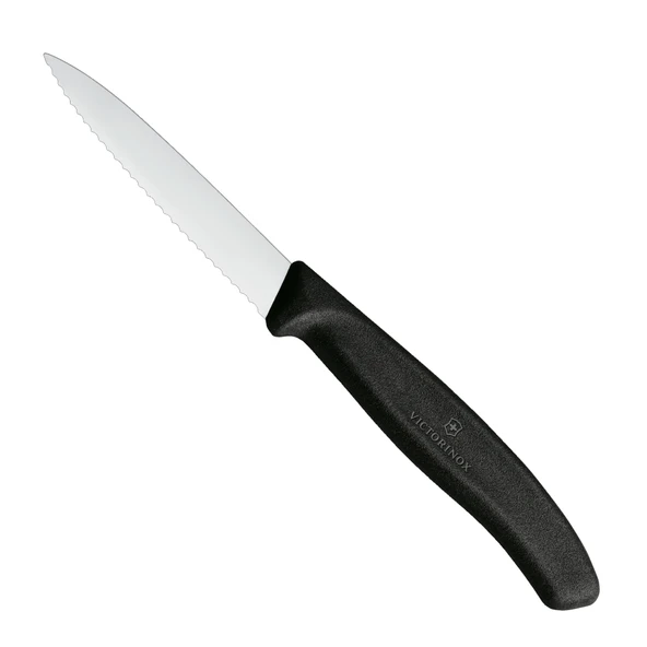 Victorinox 6.7633 Swiss Classic 8 cm Tırtıklı Soyma Bıçağı - Siyah ürün görseli 1