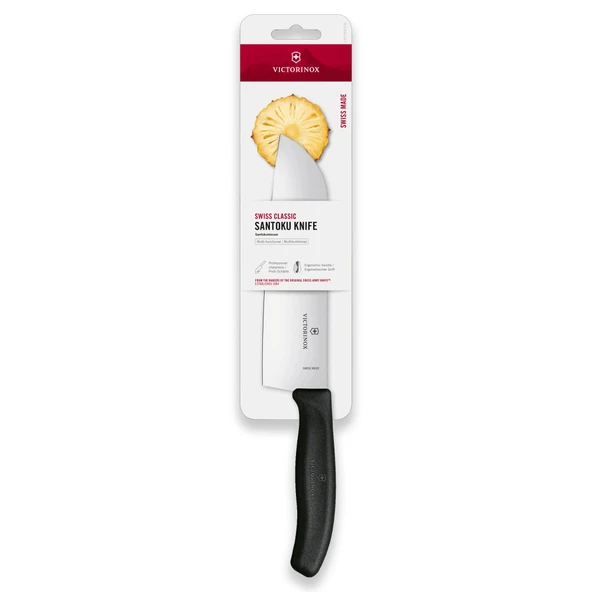 Victorinox 6.8503.17B Swiss Classic 17 cm Santoku Bıçağı Blisterli Paket - Siyah ürün görseli 1