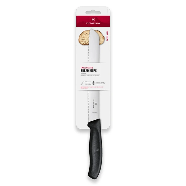 Victorinox 6.8633.21B Swiss Classic 21 cm Ekmek Bıçağı Blisterli Paket - Siyah ürün görseli 1