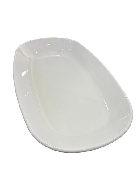 Melamin Kırılmaz Kayık Tabak Beyaz 25cm 225 ürün görseli 1