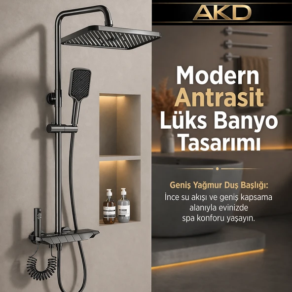 Piyano Dus Seti Premium Tuslu Antrasit AKD - Resim 2