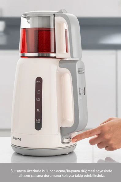 HOMEND Royaltea 1756H Plastik Çay Makinesi Beyaz ürün görseli 1