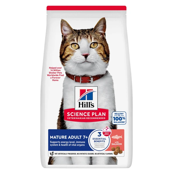 Hill's SP Somonlu +7 Yaşlı Kedi Maması 1.5 Kg ürün görseli 1