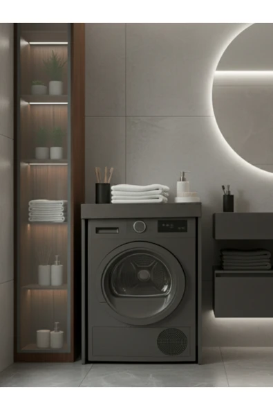 Free Home Premium MDF Ürün Lavenderia Banyo Düzenleyici Çamaşır Makinesi Üstü Raf Ünitesi Çok Amaçlı Dolap ürün görseli 1