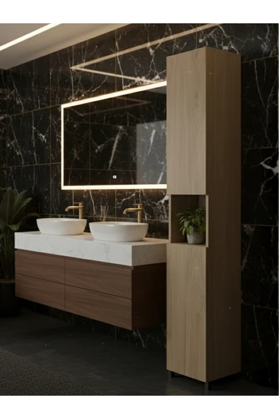 Free Home Premium MDF Ürün Slim Fit Modo Dolap Uzun Kiler Banyo Mutfak Organizer Düzenleyici Dar Alan ürün görseli 1