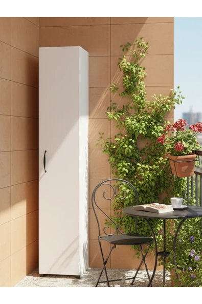 Free Home Premium MDF Ürün Line Banyo Dolabı Düzenleyici Organizer Uzun Raf ÜnitesiKapaklı Slim Koridor Dolabı ürün görseli 1