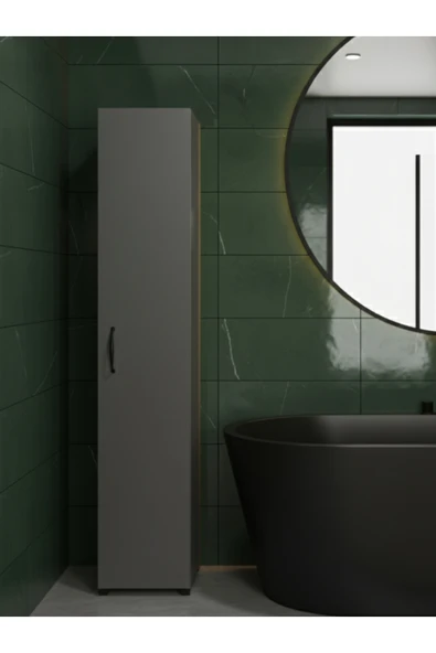 Free Home Premium MDF Ürün Line Banyo Dolabı Düzenleyici Organizer Uzun Raf ÜnitesiKapaklı Slim Koridor Dolabı ürün görseli 1