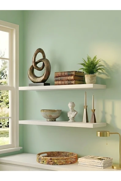 Free Home Premium MDF ürün 2'li Set 50x15 cm Gizli Montaj Modern Kitaplık Mutfak Banyo Salon Rafı ürün görseli 1