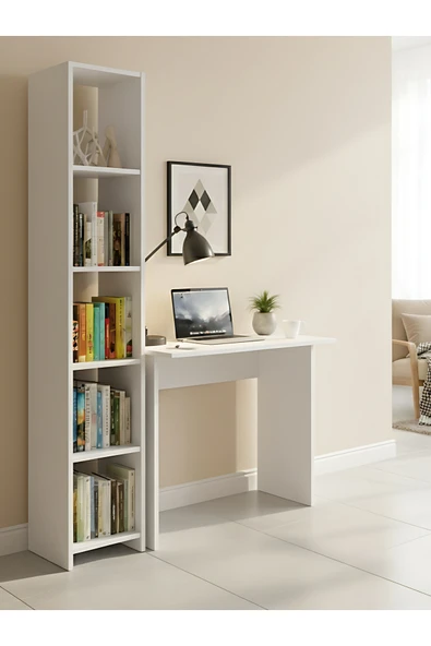 Free Home Premium MDF Ürün Çalışma Masası Seti 5 Farklı Kombinasyon Raflı Ofis Genç Odası Ders Çalışma Ünitesi ürün görseli 1
