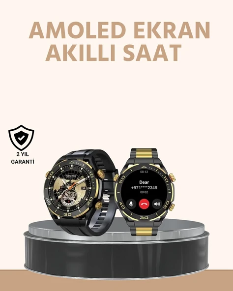 Amoled Ekran Akıllı Saat Uyku Nabız Adım Ölçer Su Geçirmez ürün görseli 1