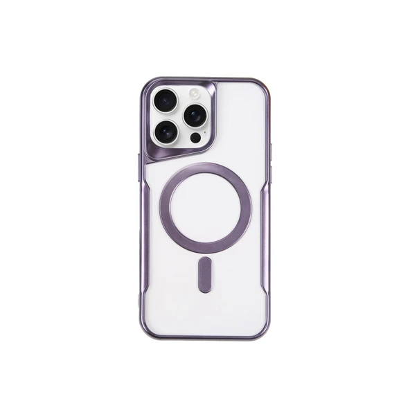 Newface iPhone 11 Pro Max Kılıf Boyi Magsafe Silikon Kapak - Derin Mor ürün görseli 1